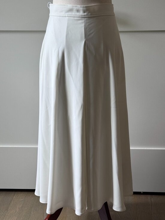 JAYGODFREY Dresses & Skirts - Jay Godfrey Ivory/Light White A-Line High-Waisted Maxi Skirt, Fully Lined